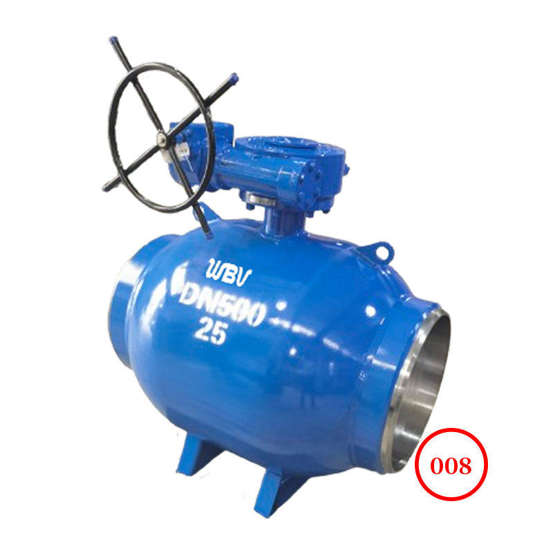 全焊接全通径球阀Q367HF-16/25C CF8固定球 双极涡轮 防侵蚀漆