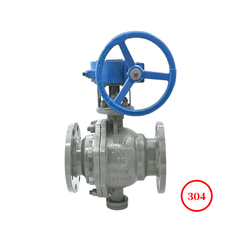化工部固定球阀沉型 HG flange TB ball valve(with worm) heavy type Q47/Q347F-16