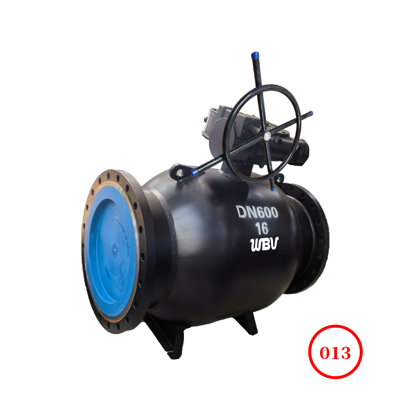 全焊接缩径法兰球阀Q347HF-16/25C CF8固定球 双极涡轮 防侵蚀漆